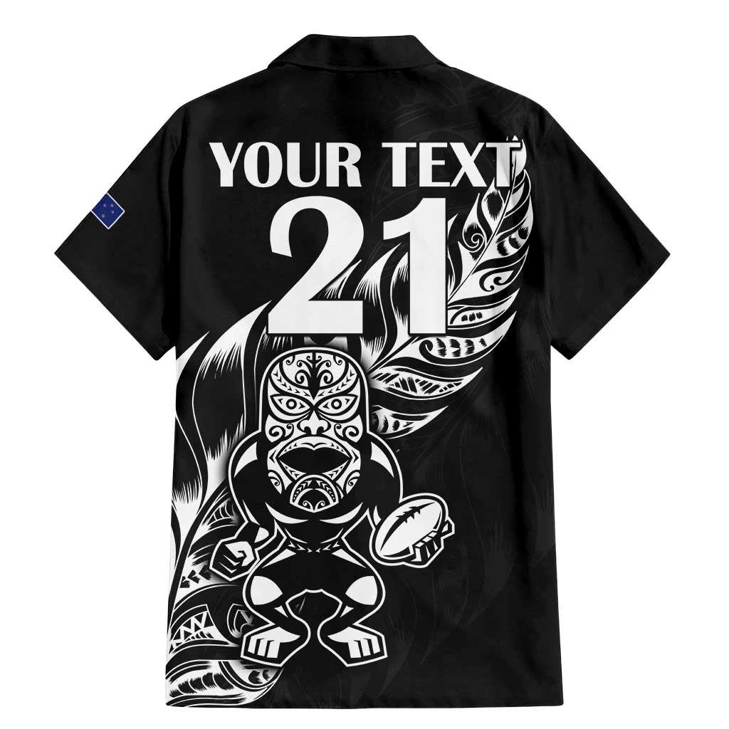 New Zealand Rugby Custom Family Matching Mermaid Dress and Hawaiian Shirt Opango All Black Fern LT9 - Polynesian Pride