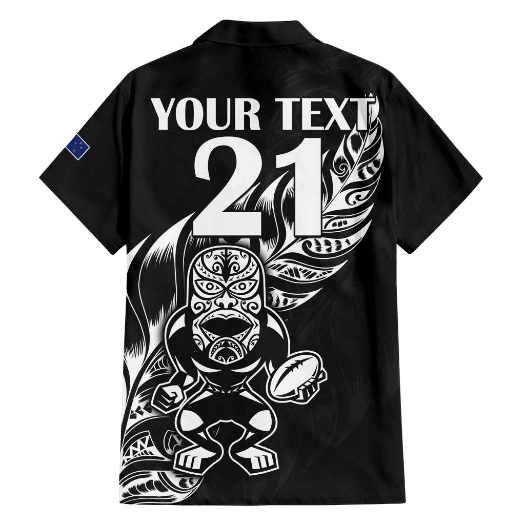 New Zealand Rugby Custom Family Matching Summer Maxi Dress and Hawaiian Shirt Opango All Black Fern LT9 - Polynesian Pride