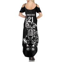 New Zealand Rugby Custom Family Matching Summer Maxi Dress and Hawaiian Shirt Opango All Black Fern LT9 - Polynesian Pride