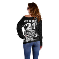 (Custom Text And Number) New Zealand Kiwi Rugby Off Shoulder Sweater LT9 - Polynesian Pride