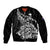 (Custom Text And Number) New Zealand Kiwi Rugby Sleeve Zip Bomber Jacket LT9 Unisex Black - Polynesian Pride