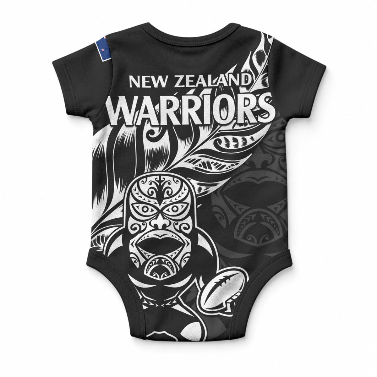 New Zealand Warrior Rugby Baby Onesie LT9 - Polynesian Pride