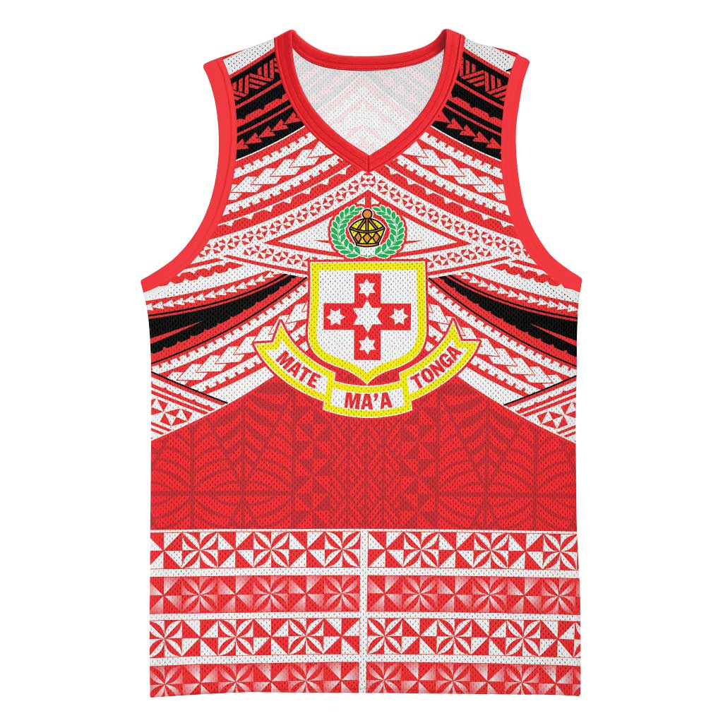 Personalised Kolisi Tonga College Atele Basketball Jersey Polynesian Ngatu Tribal - Polynesian Pride