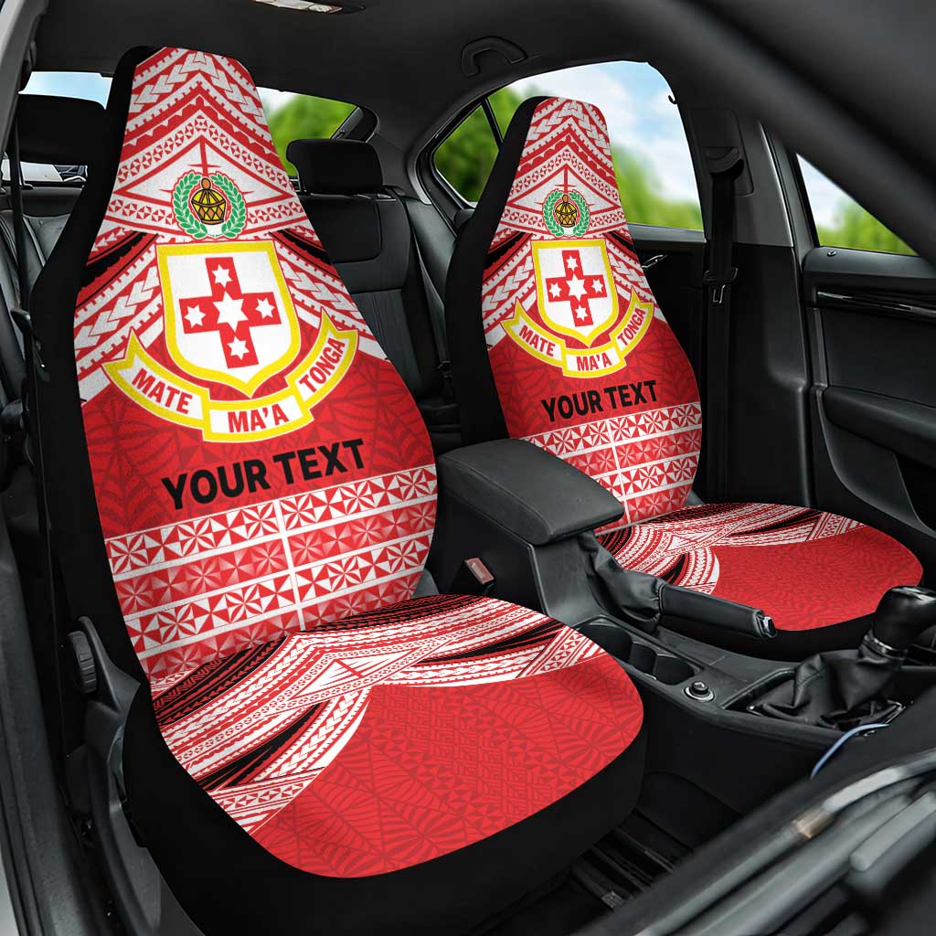 Personalised Kolisi Tonga College Atele Car Seat Cover Polynesian Ngatu Tribal