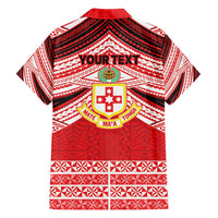 Personalised Kolisi Tonga College Atele Family Matching Off Shoulder Short Dress and Hawaiian Shirt Polynesian Ngatu Tribal LT9 - Polynesian Pride