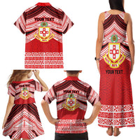 Personalised Kolisi Tonga College Atele Family Matching Tank Maxi Dress and Hawaiian Shirt Polynesian Ngatu Tribal LT9 - Polynesian Pride