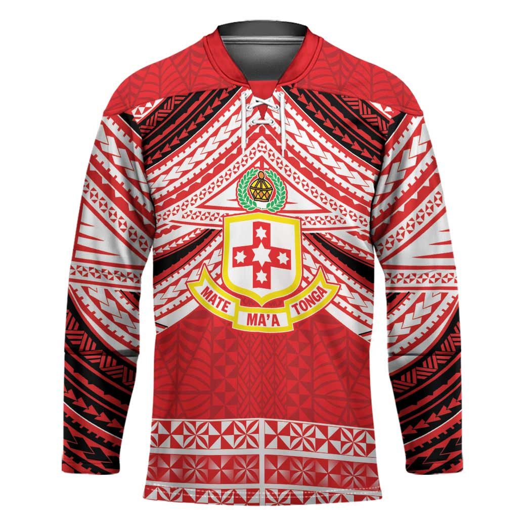Personalised Kolisi Tonga College Atele Hockey Jersey Polynesian Ngatu Tribal - Polynesian Pride