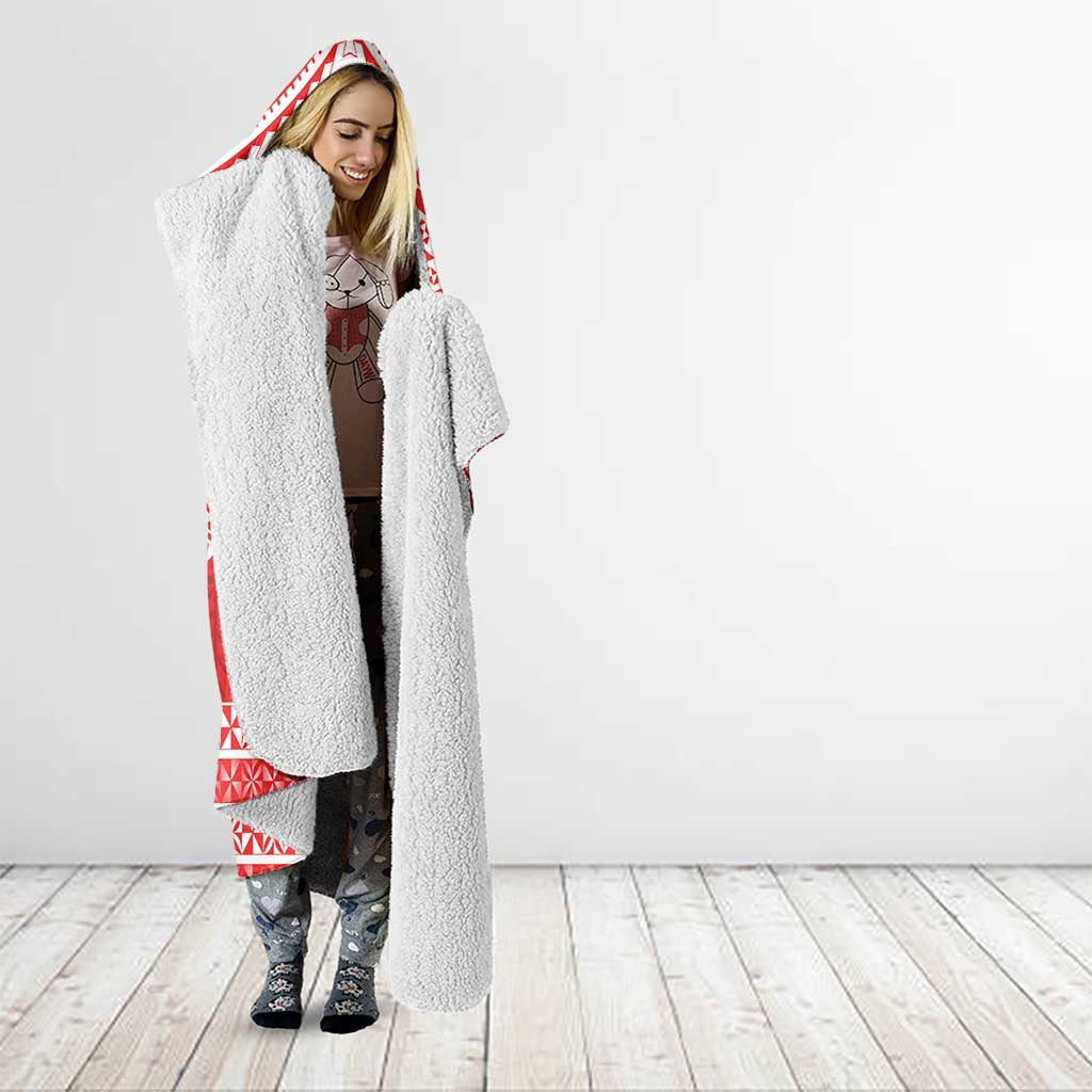 Personalised Kolisi Tonga College Atele Hooded Blanket Polynesian Ngatu Tribal