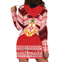 Personalised Kolisi Tonga College Atele Hoodie Dress Polynesian Ngatu Tribal