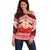 Personalised Kolisi Tonga College Atele Off Shoulder Sweater Polynesian Ngatu Tribal