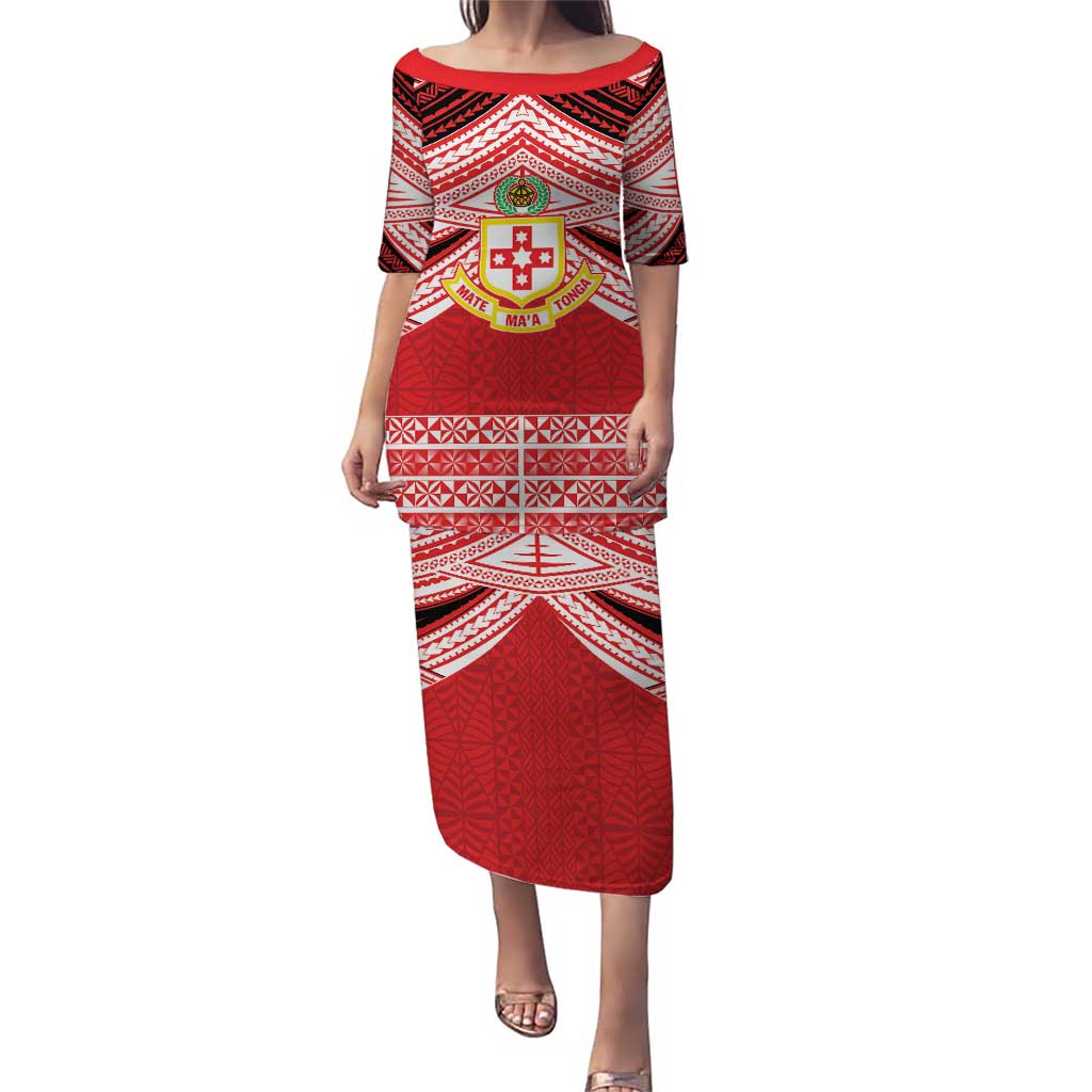 Personalised Kolisi Tonga College Atele Puletasi Polynesian Ngatu Tribal