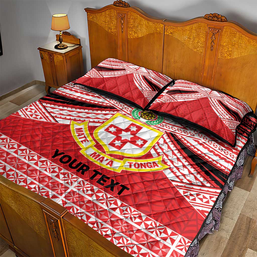 Personalised Kolisi Tonga College Atele Quilt Bed Set Polynesian Ngatu Tribal