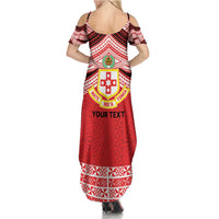 Personalised Kolisi Tonga College Atele Summer Maxi Dress Polynesian Ngatu Tribal LT9 - Polynesian Pride