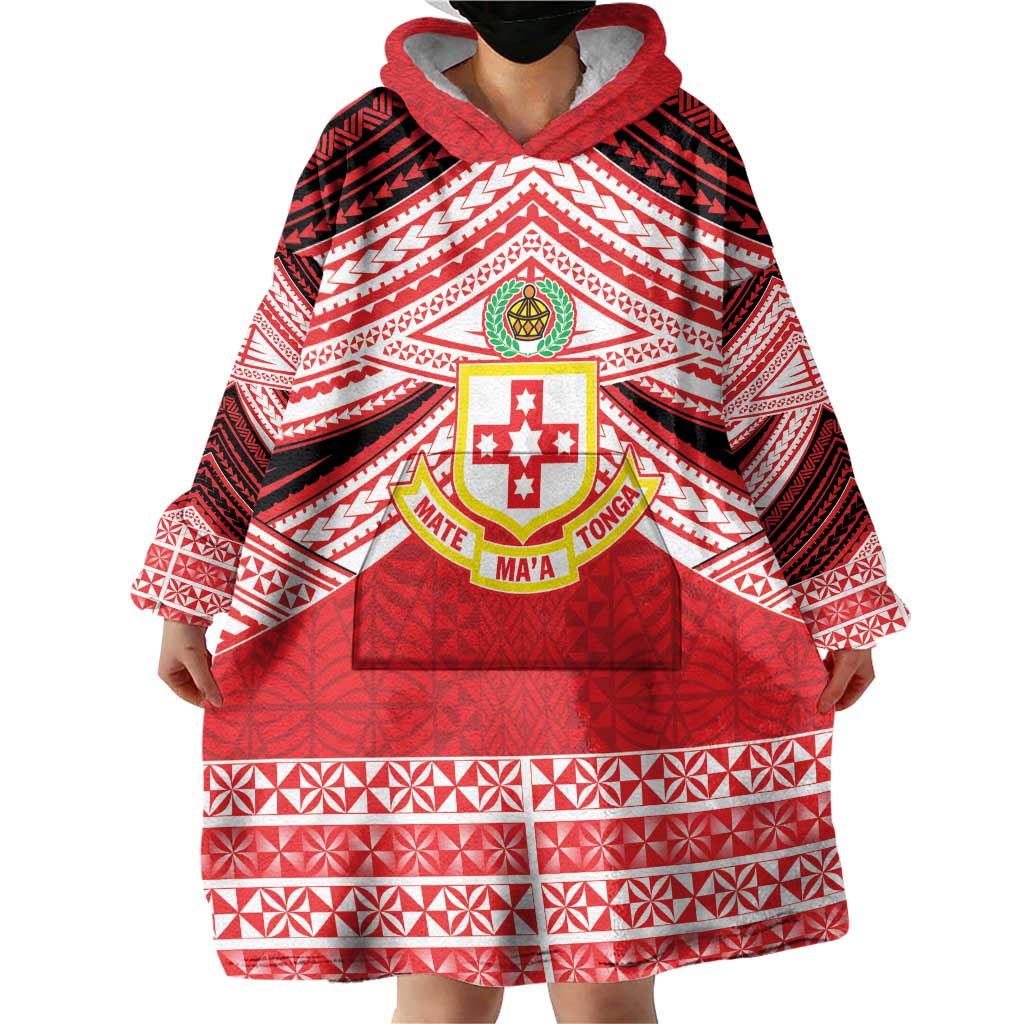Personalised Kolisi Tonga College Atele Wearable Blanket Hoodie Polynesian Ngatu Tribal LT9 - Polynesian Pride