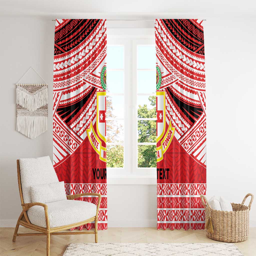 Personalised Kolisi Tonga College Atele Window Curtain Polynesian Ngatu Tribal