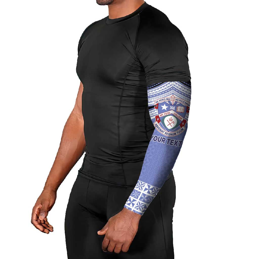 Personalised Tonga Apifoou College Arm Sleeves Polynesian Ngatu Tribal - Polynesian Pride