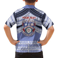 Personalised Tonga Apifoou College Family Matching Off Shoulder Maxi Dress and Hawaiian Shirt Polynesian Ngatu Tribal LT9 - Polynesian Pride