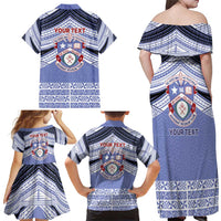 Personalised Tonga Apifoou College Family Matching Off Shoulder Maxi Dress and Hawaiian Shirt Polynesian Ngatu Tribal LT9 - Polynesian Pride