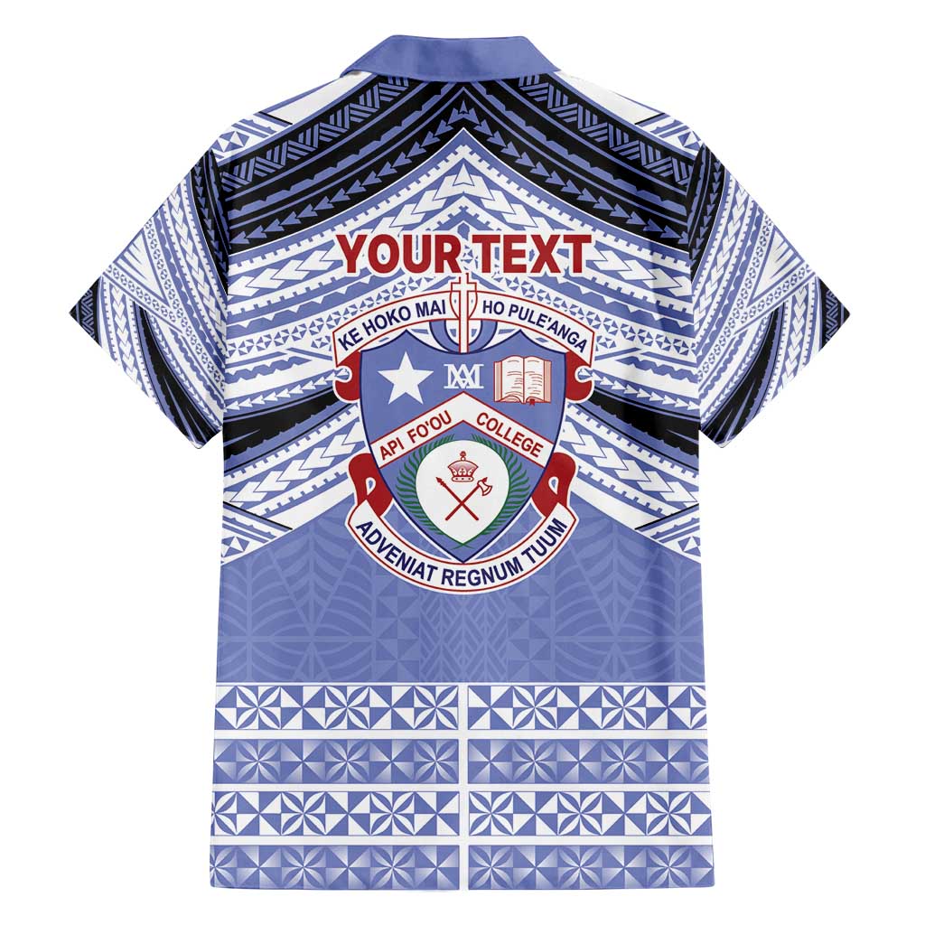 Personalised Tonga Apifoou College Family Matching Off Shoulder Short Dress and Hawaiian Shirt Polynesian Ngatu Tribal LT9 - Polynesian Pride