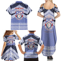 Personalised Tonga Apifoou College Family Matching Summer Maxi Dress and Hawaiian Shirt Polynesian Ngatu Tribal