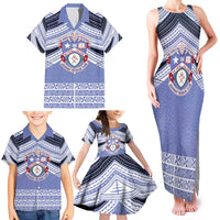 Personalised Tonga Apifoou College Family Matching Tank Maxi Dress and Hawaiian Shirt Polynesian Ngatu Tribal LT9 - Polynesian Pride