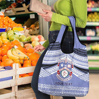 Personalised Tonga Apifoou College Grocery Bag Polynesian Ngatu Tribal