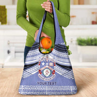 Personalised Tonga Apifoou College Grocery Bag Polynesian Ngatu Tribal