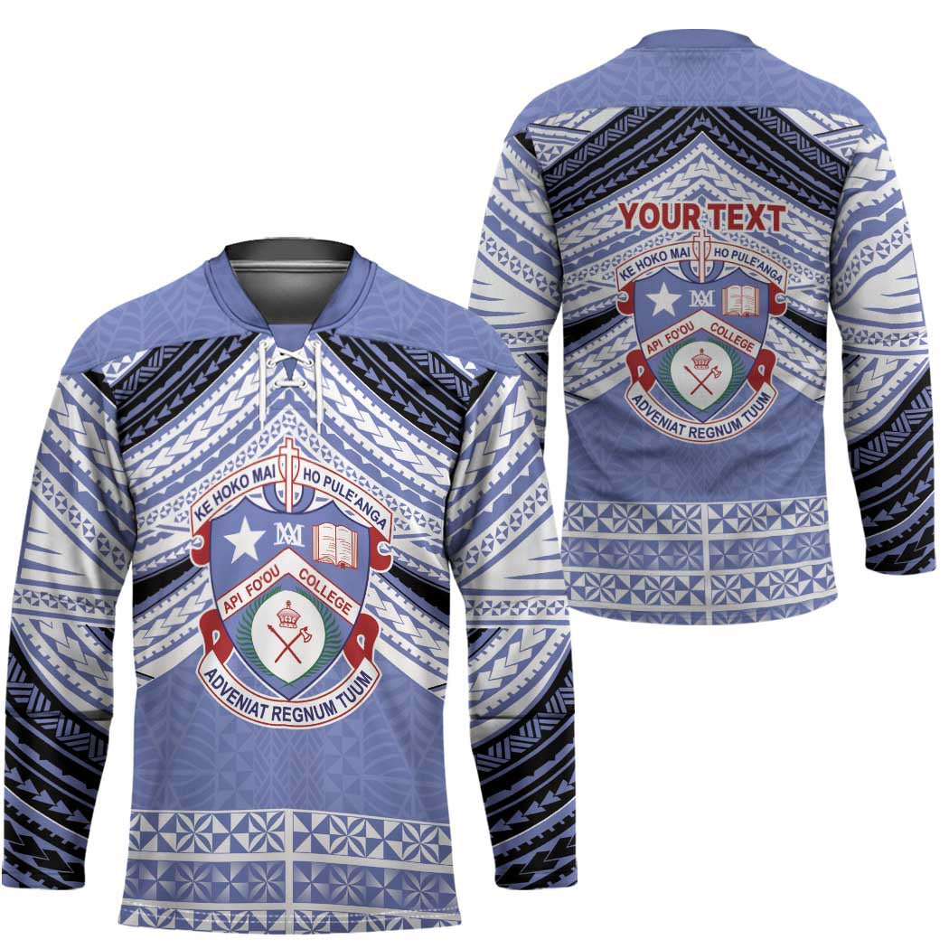Personalised Tonga Apifoou College Hockey Jersey Polynesian Ngatu Tribal - Polynesian Pride