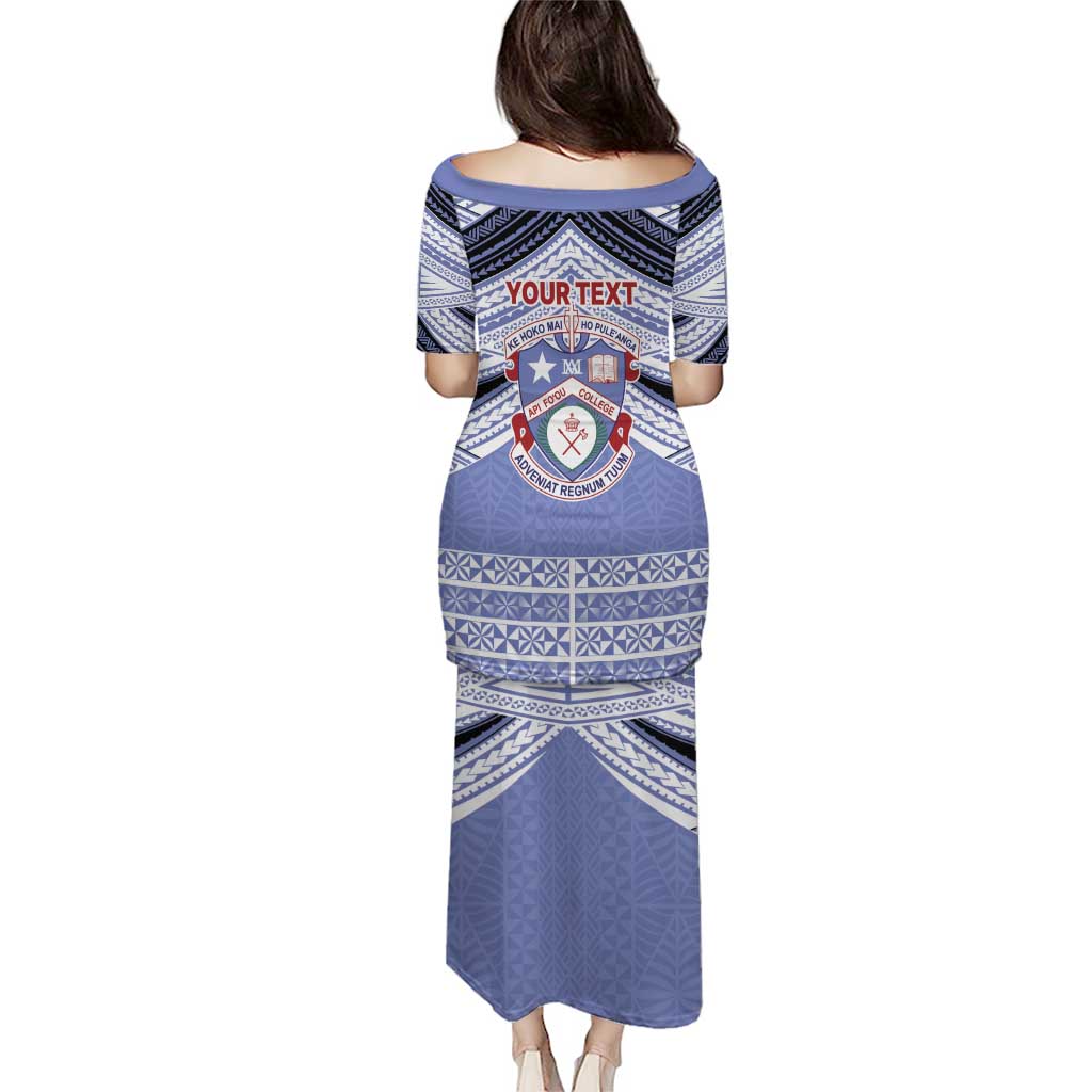 Personalised Tonga Apifoou College Puletasi Polynesian Ngatu Tribal
