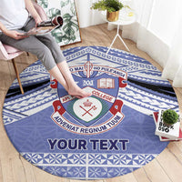 Personalised Tonga Apifoou College Round Carpet Polynesian Ngatu Tribal