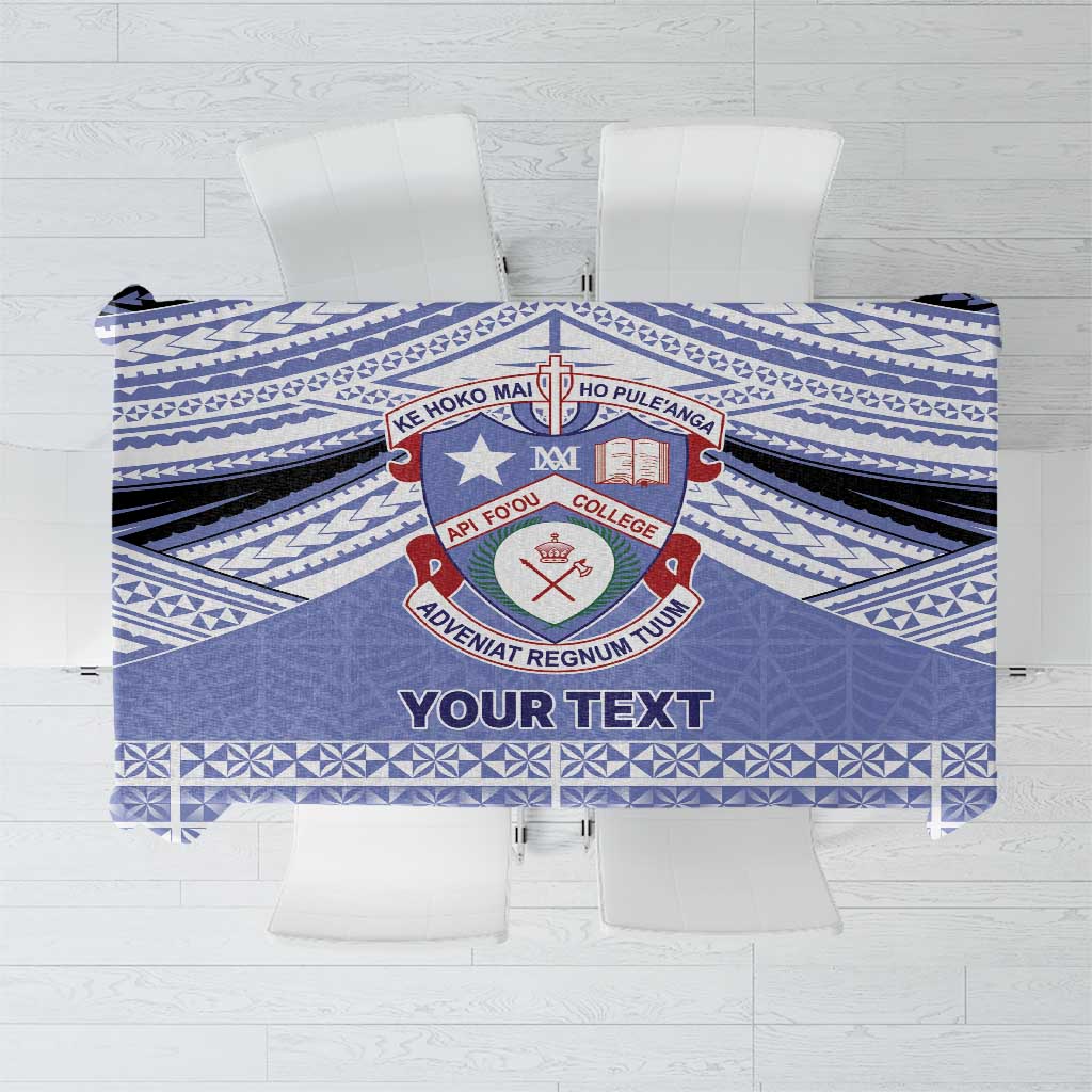 Personalised Tonga Apifoou College Tablecloth Polynesian Ngatu Tribal