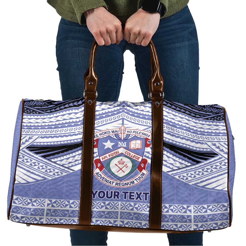 Personalised Tonga Apifoou College Travel Bag Polynesian Ngatu Tribal - Polynesian Pride
