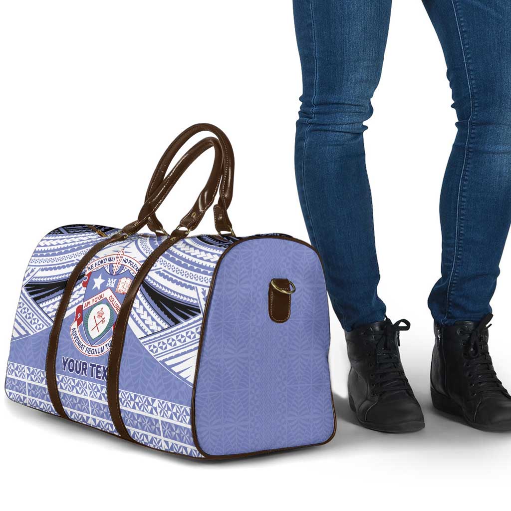 Personalised Tonga Apifoou College Travel Bag Polynesian Ngatu Tribal - Polynesian Pride