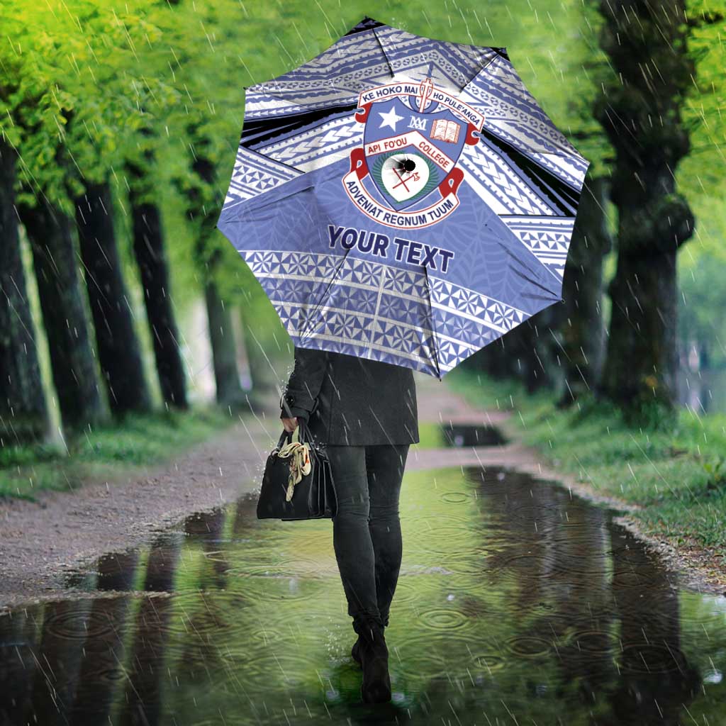 Personalised Tonga Apifoou College Umbrella Polynesian Ngatu Tribal - Polynesian Pride