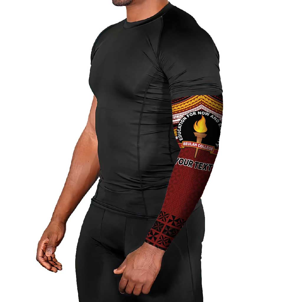 Personalised Tonga Beulah College Arm Sleeves Polynesian Ngatu Tribal - Polynesian Pride