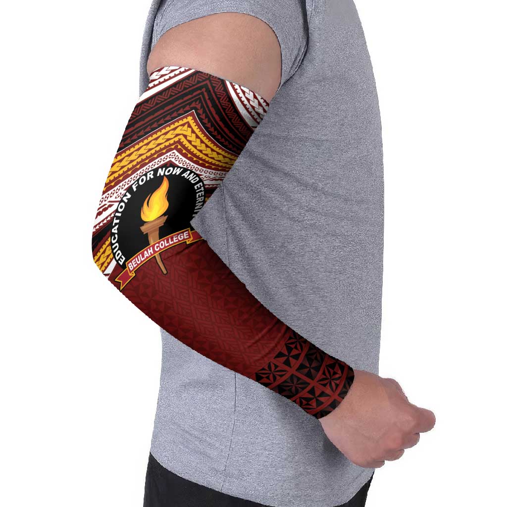 Personalised Tonga Beulah College Arm Sleeves Polynesian Ngatu Tribal - Polynesian Pride