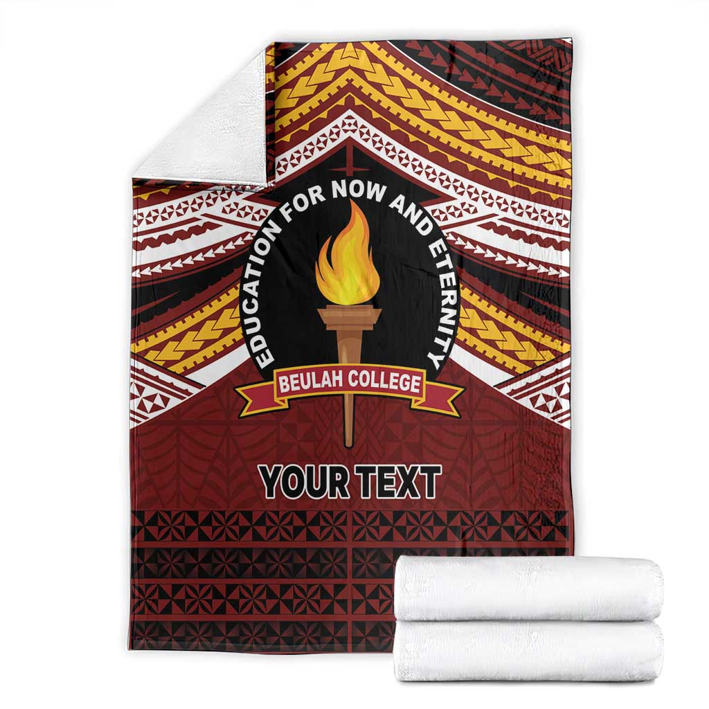 Personalised Tonga Beulah College Blanket Polynesian Ngatu Tribal