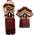 Personalised Tonga Beulah College Couples Matching Off Shoulder Maxi Dress and Hawaiian Shirt Polynesian Ngatu Tribal