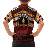 Personalised Tonga Beulah College Family Matching Off Shoulder Maxi Dress and Hawaiian Shirt Polynesian Ngatu Tribal LT9 - Polynesian Pride