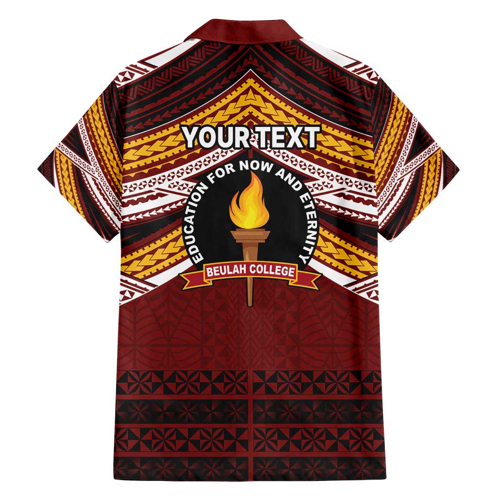 Personalised Tonga Beulah College Family Matching Off Shoulder Maxi Dress and Hawaiian Shirt Polynesian Ngatu Tribal LT9 - Polynesian Pride
