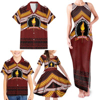 Personalised Tonga Beulah College Family Matching Tank Maxi Dress and Hawaiian Shirt Polynesian Ngatu Tribal LT9 - Polynesian Pride