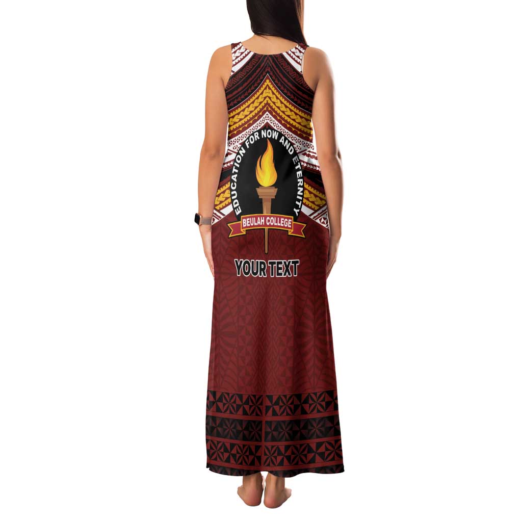 Personalised Tonga Beulah College Family Matching Tank Maxi Dress and Hawaiian Shirt Polynesian Ngatu Tribal LT9 - Polynesian Pride