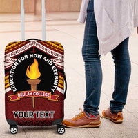 Personalised Tonga Beulah College Luggage Cover Polynesian Ngatu Tribal