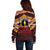 Personalised Tonga Beulah College Off Shoulder Sweater Polynesian Ngatu Tribal