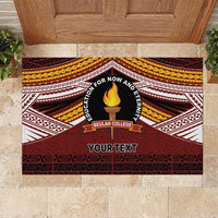 Personalised Tonga Beulah College Rubber Doormat Polynesian Ngatu Tribal