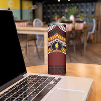 Personalised Tonga Beulah College Skinny Tumbler Polynesian Ngatu Tribal