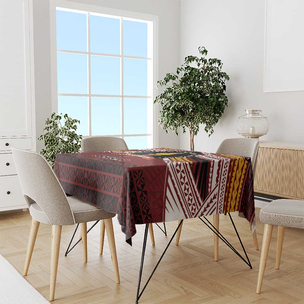 Personalised Tonga Beulah College Tablecloth Polynesian Ngatu Tribal