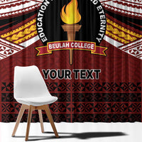 Personalised Tonga Beulah College Window Curtain Polynesian Ngatu Tribal