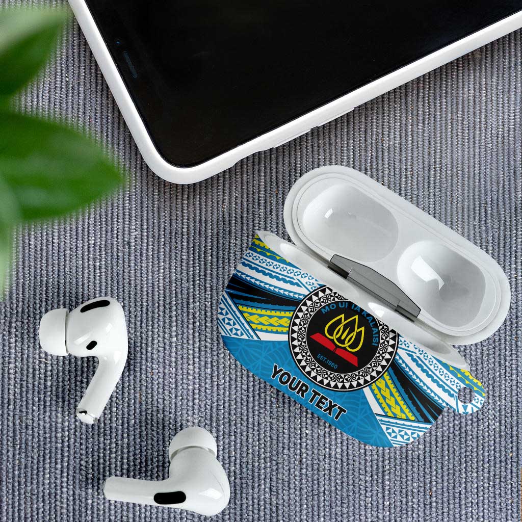 Personalised Tonga Lavengamalie College AirPods Case Polynesian Ngatu Tribal - Polynesian Pride