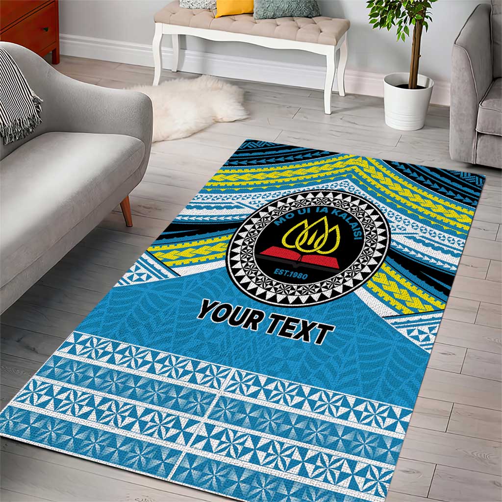 Personalised Tonga Lavengamalie College Area Rug Polynesian Ngatu Tribal LT9 - Polynesian Pride